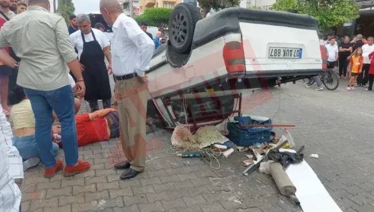 Son dakika – Alanya’da araç takla attı! Ekipler seferber oldu